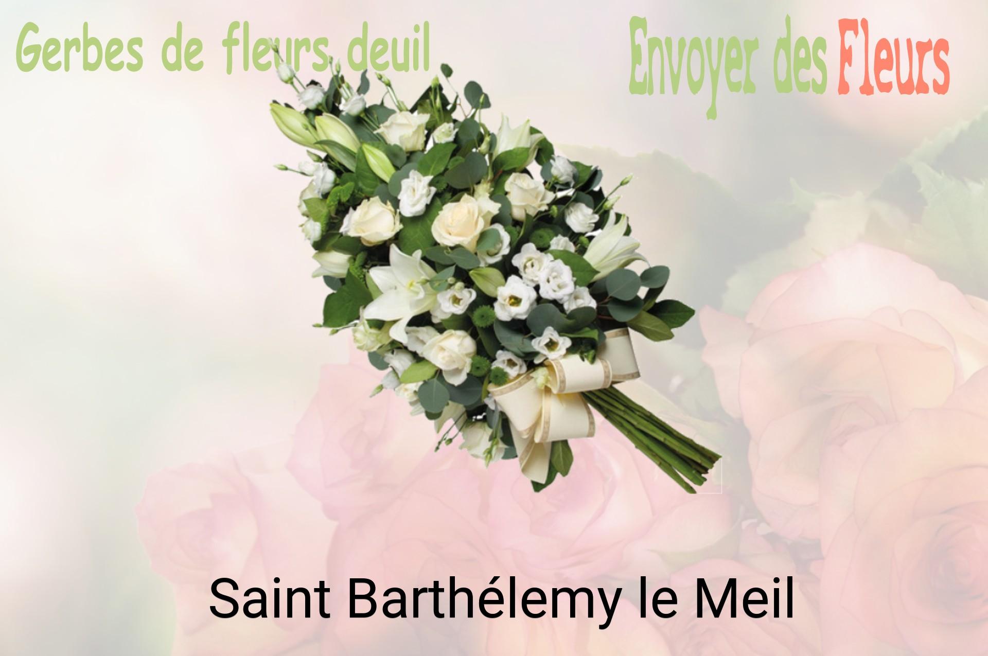Gerbe de fleurs de deuil livrée à Saint-Barthélemy-le-Meil